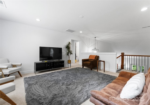 view of carpeted living room