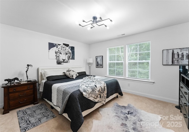 view of carpeted bedroom