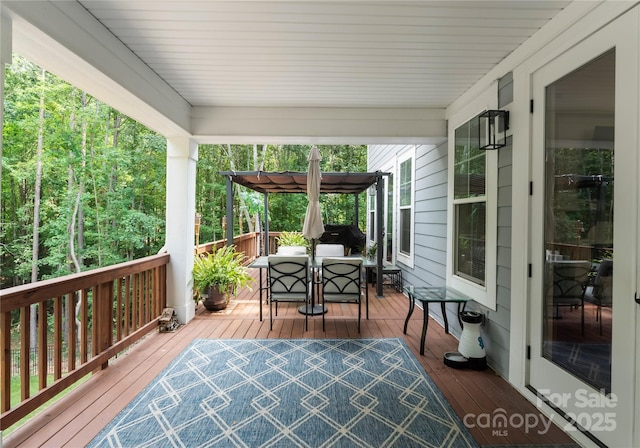 view of wooden terrace