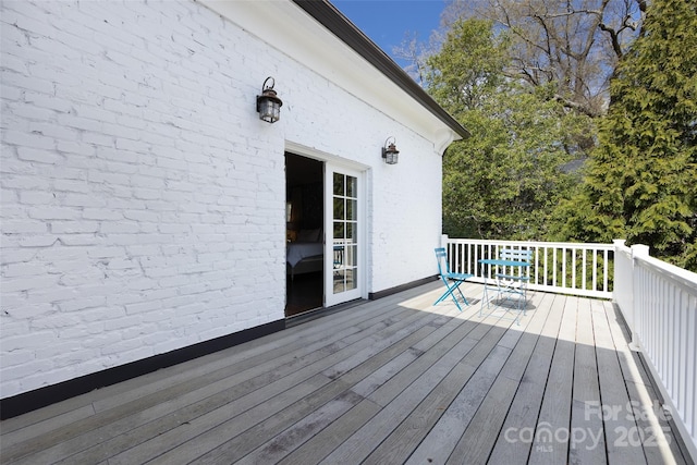 view of wooden deck