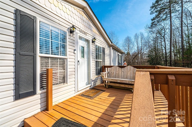 view of wooden deck