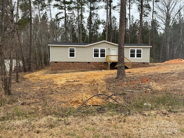 manufactured / mobile home with crawl space