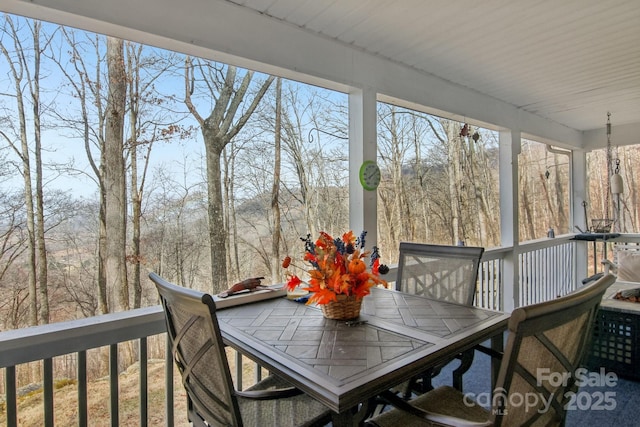 sunroom featuring a healthy amount of sunlight