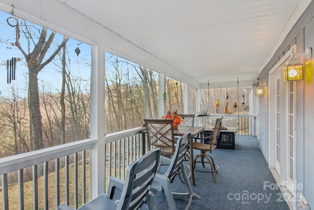 view of sunroom