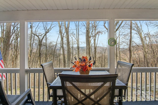 unfurnished sunroom featuring a healthy amount of sunlight