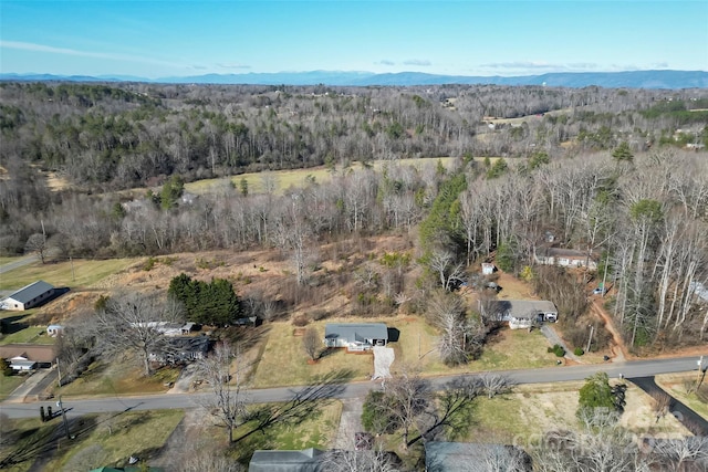 bird's eye view featuring a mountain view