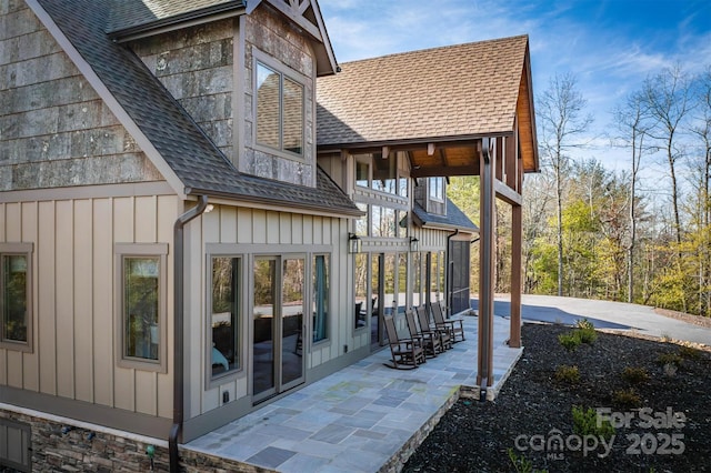 rear view of house with a patio area