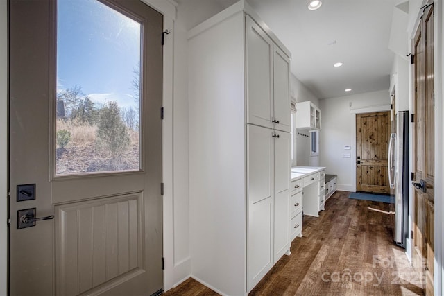 interior space featuring hardwood / wood-style flooring