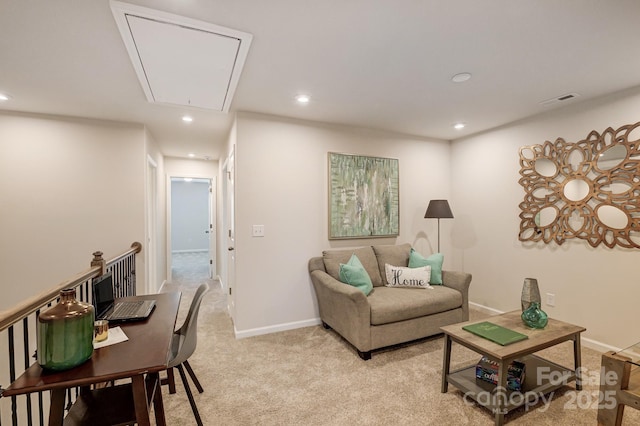 view of carpeted living room