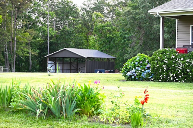 660 Scoggins Rd, Rutherfordton, NC 28139 - view of grassy yard with an outbuilding and an outdoor structure