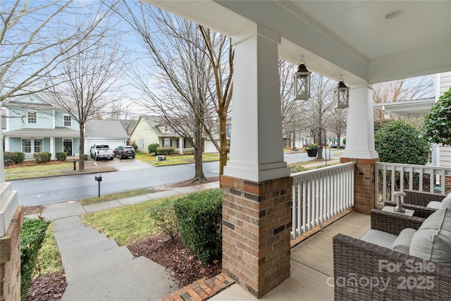 view of patio with a porch