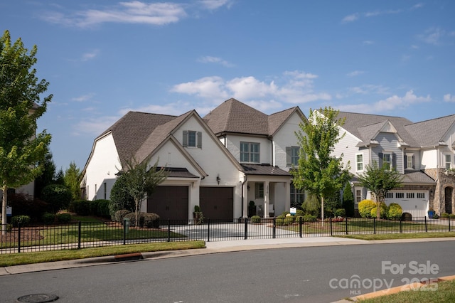 view of front facade with a garage