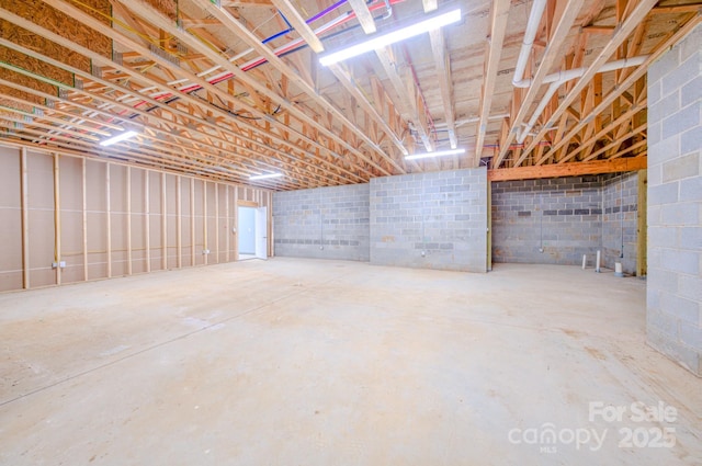view of basement