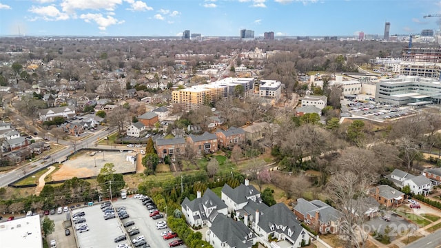 drone / aerial view featuring a view of city