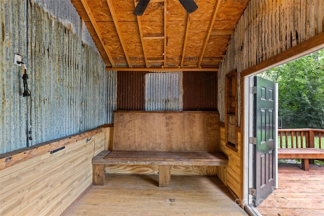 exterior space featuring wood-type flooring