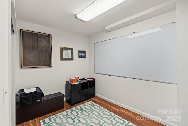 interior space featuring dark hardwood / wood-style flooring