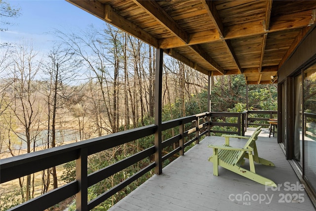 view of wooden terrace