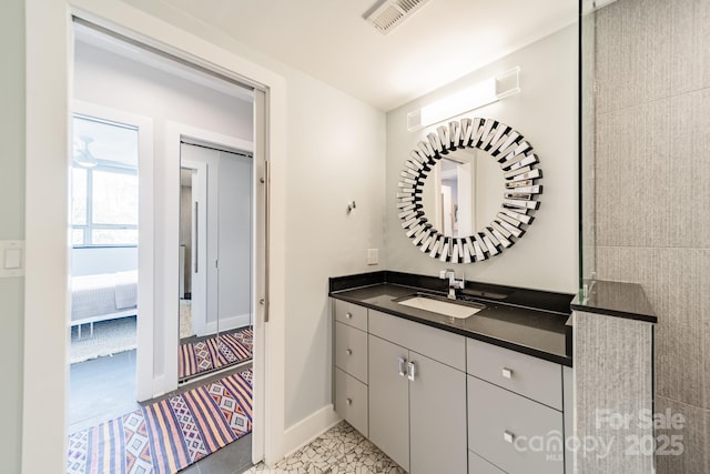 bathroom with vanity