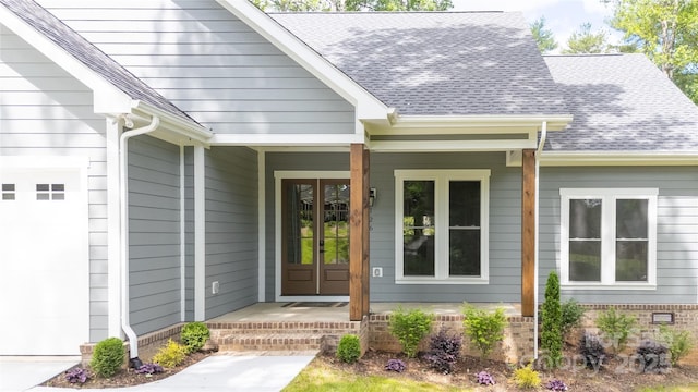 126 Maehill Pl SW, Lenoir, NC 28645 - entrance to property featuring a porch, roof with shingles, and french doors