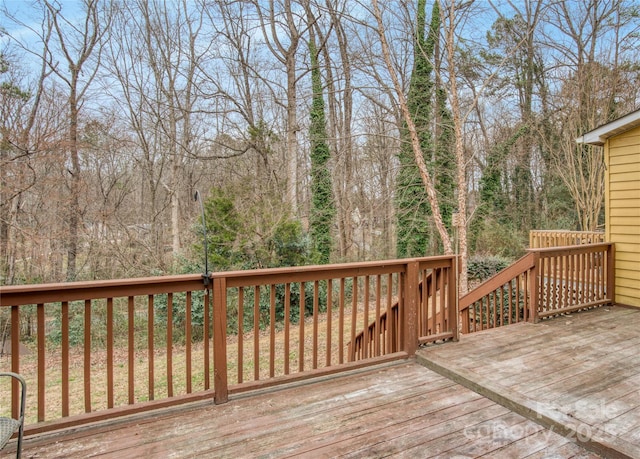 view of wooden deck