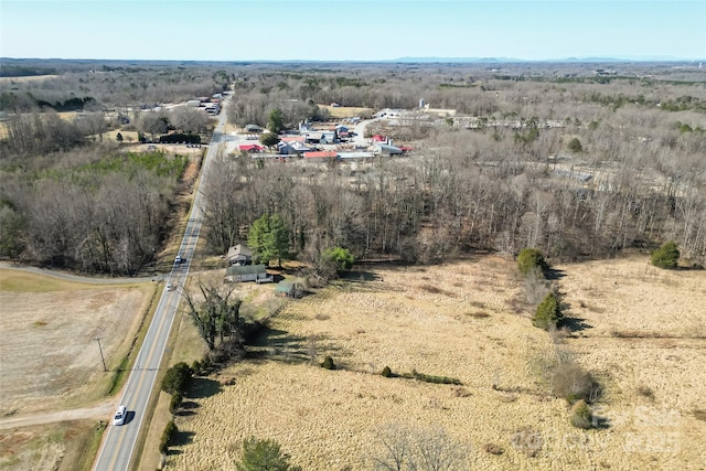 drone / aerial view with a rural view