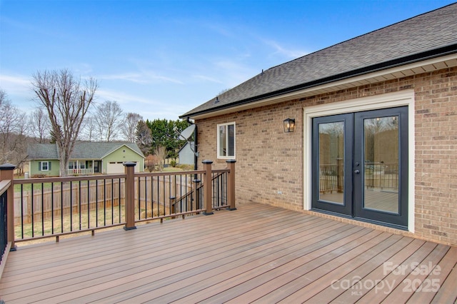 deck with french doors