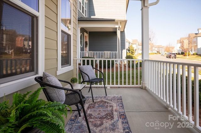 balcony with covered porch