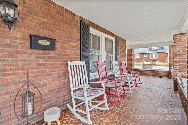 view of patio / terrace with covered porch