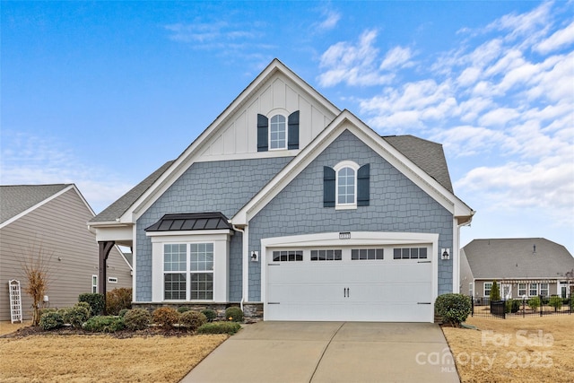 craftsman-style house featuring a garage