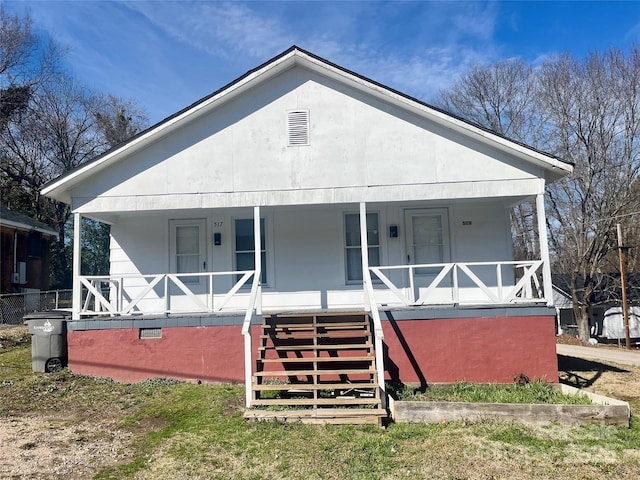 bungalow-style home featuring a porch