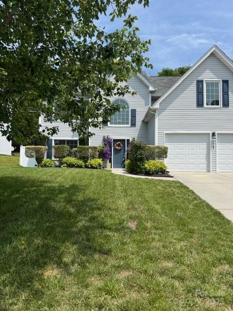 2043 Covered Bridge Ct, Rock Hill, SC 29732 - view of front of property with driveway, a front lawn, and an attached garage
