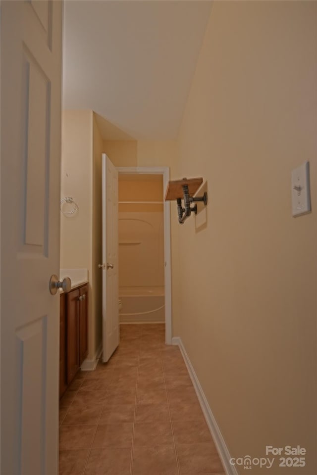2043 Covered Bridge Ct, Rock Hill, SC 29732 - hallway featuring light tile patterned flooring and baseboards