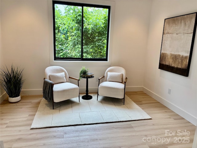 5 Dale St, Asheville, NC 28806 - living area with baseboards and wood finished floors