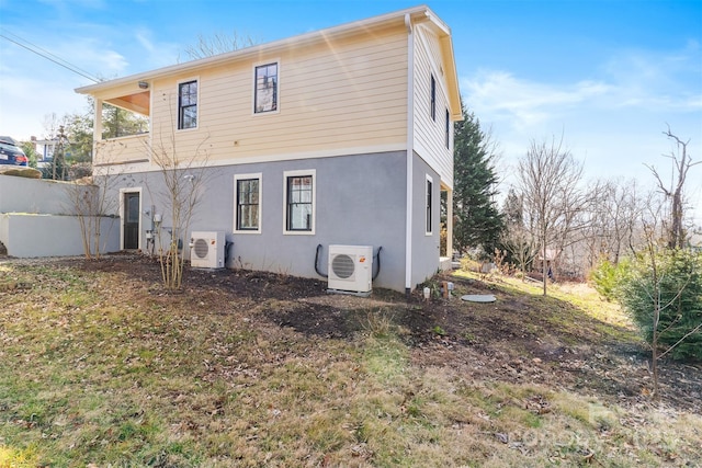 back of property with ac unit