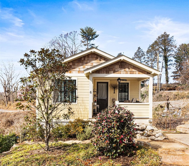 view of front of property with a porch