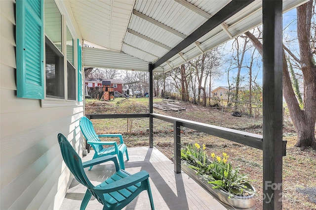 view of wooden deck