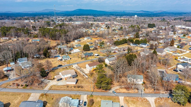 aerial view featuring a mountain view