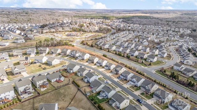 aerial view with a residential view