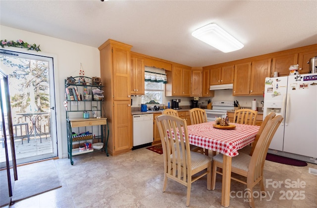 kitchen with white appliances