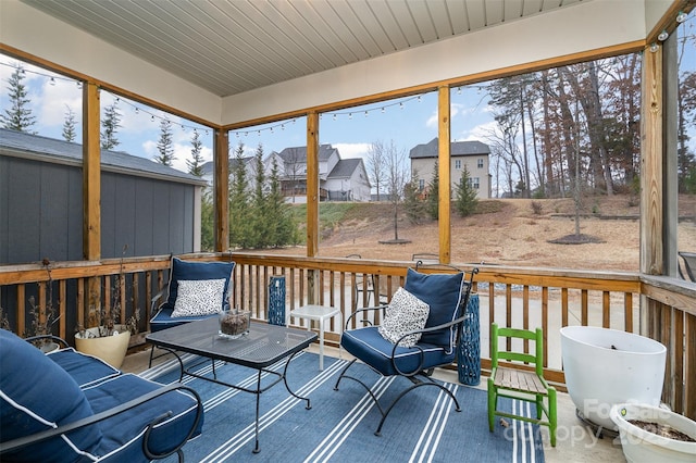 view of sunroom