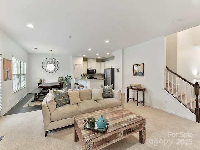 view of carpeted living room