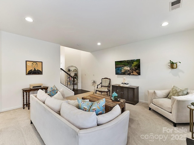 view of carpeted living room