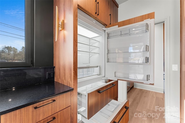 kitchen with light hardwood / wood-style floors