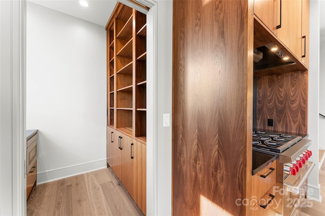 kitchen featuring light hardwood / wood-style floors