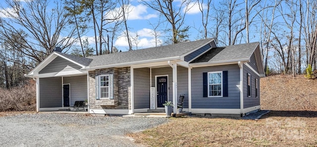 view of front of house with a porch