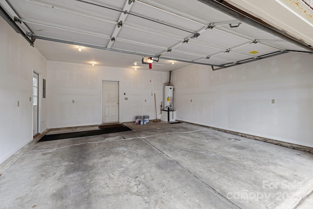 garage with water heater