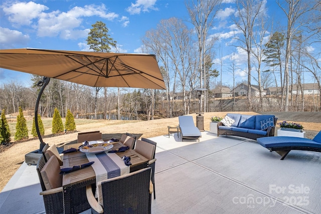 view of patio / terrace with outdoor dining space and outdoor lounge area