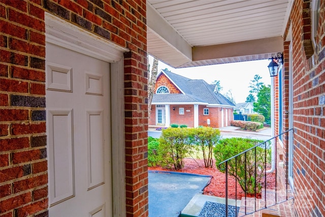 exterior space with covered porch