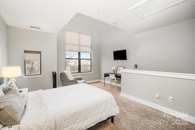 view of carpeted bedroom