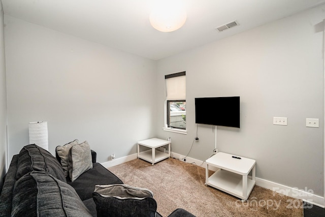 view of carpeted living room